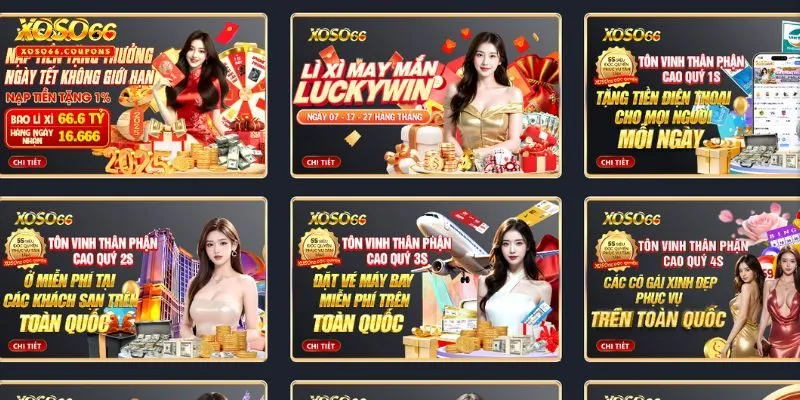 Chương trình khuyến mãi Xoso66 cập nhật liên tục với giá trị khủng